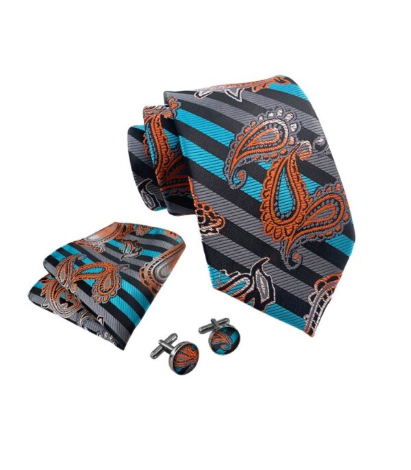 Sort og Turkis Paisley Slips